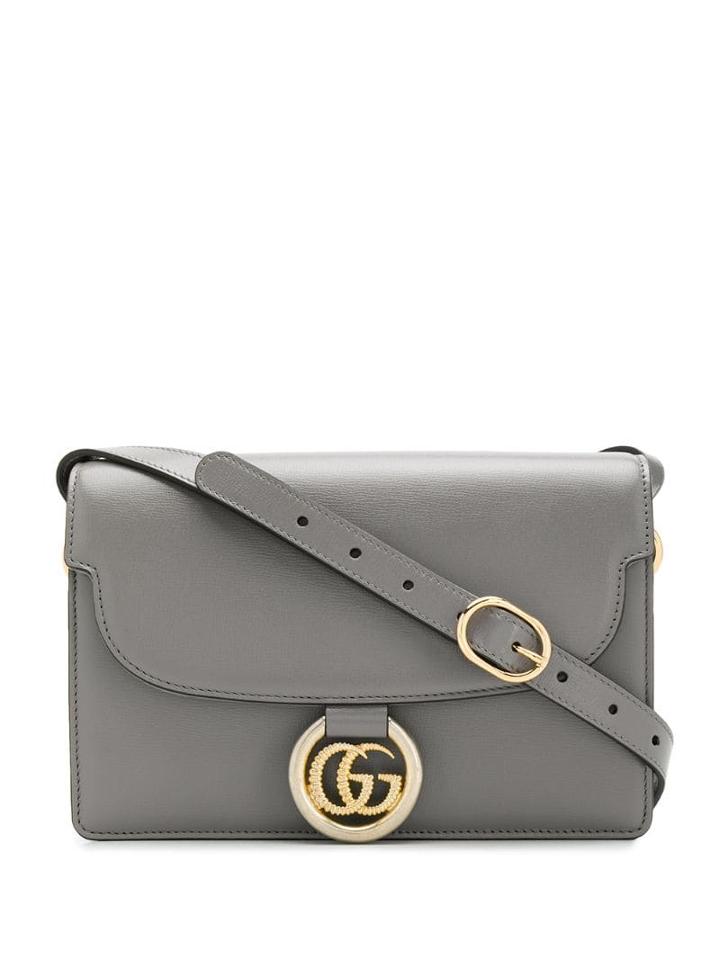 Gucci Double G Shoulder Bag - Grey