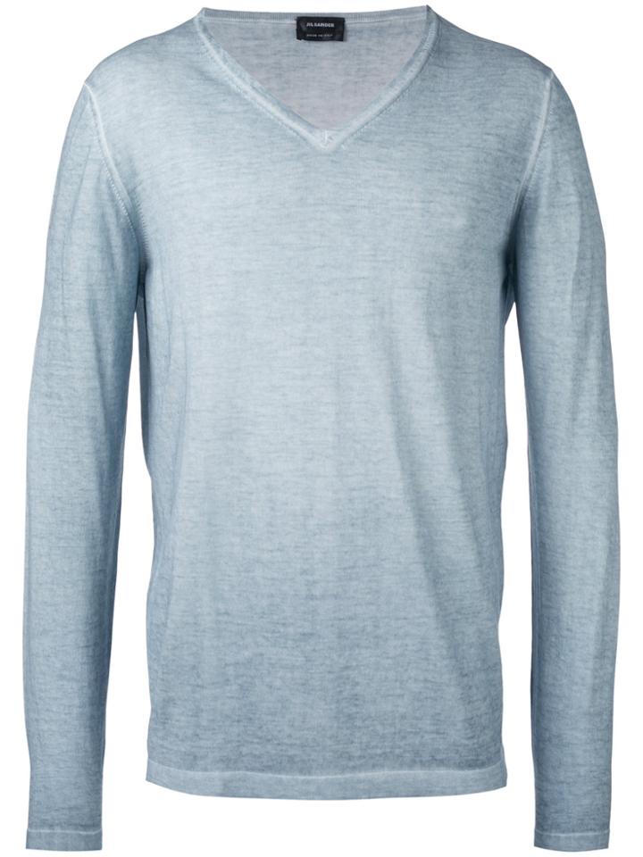 Jil Sander V-neck Jumper - Blue
