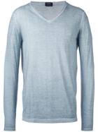 Jil Sander V-neck Jumper - Blue