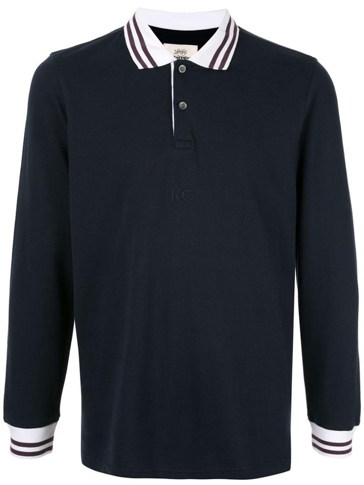 Kent & Curwen Contrasting Polo Shirt - Blue