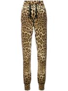 Dolce & Gabbana Leopard Print Track Pants - Brown
