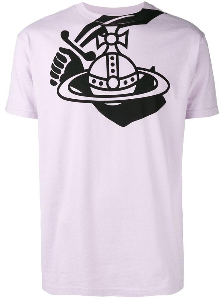 Vivienne Westwood Anglomania Orb Print T-shirt - Purple