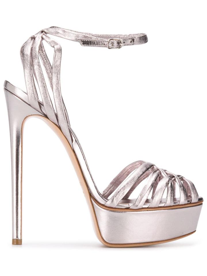 Casadei Flora Bonnie Platform Sandals - Metallic