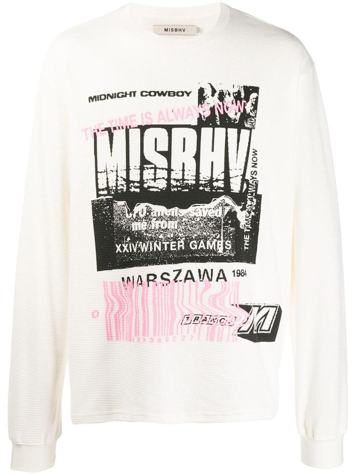 Misbhv Printed Long Sleeve Top - White