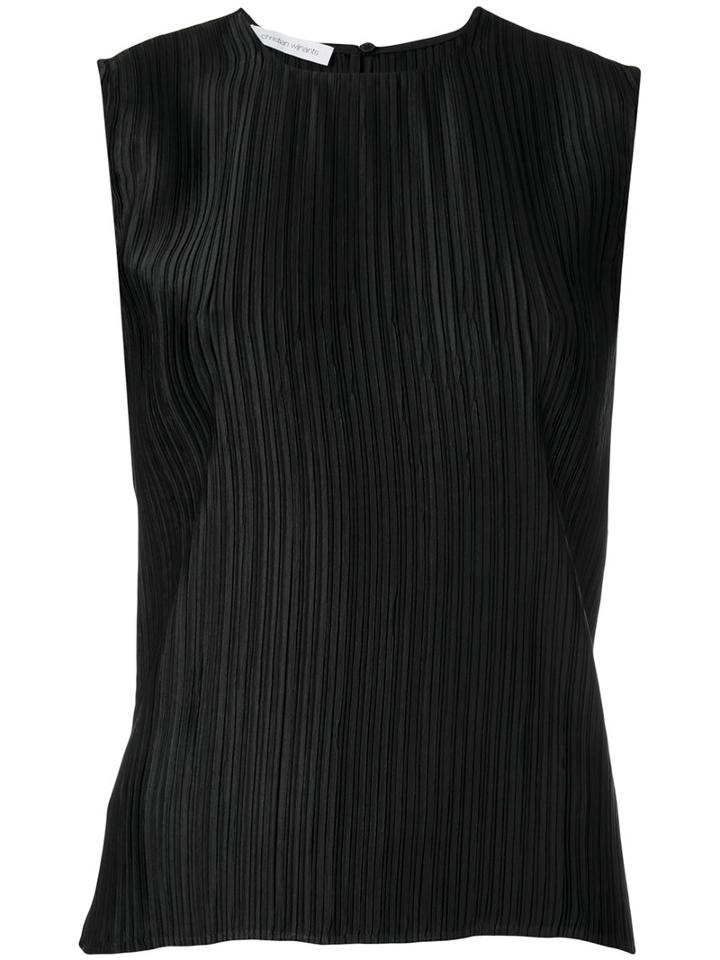 Christian Wijnants - Sleeveless Pleated Top - Women - Polyester - 38, Women's, Black, Polyester