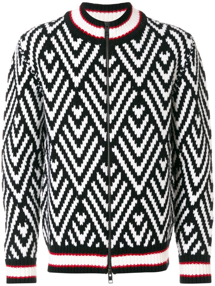 Ermanno Scervino Zip Front Sweater - Black