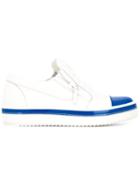 Giuseppe Zanotti Design Adam Sneakers, Men's, Size: 42, White, Leather/patent Leather/rubber