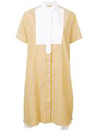 Sacai Striped Shirt Dress - Yellow