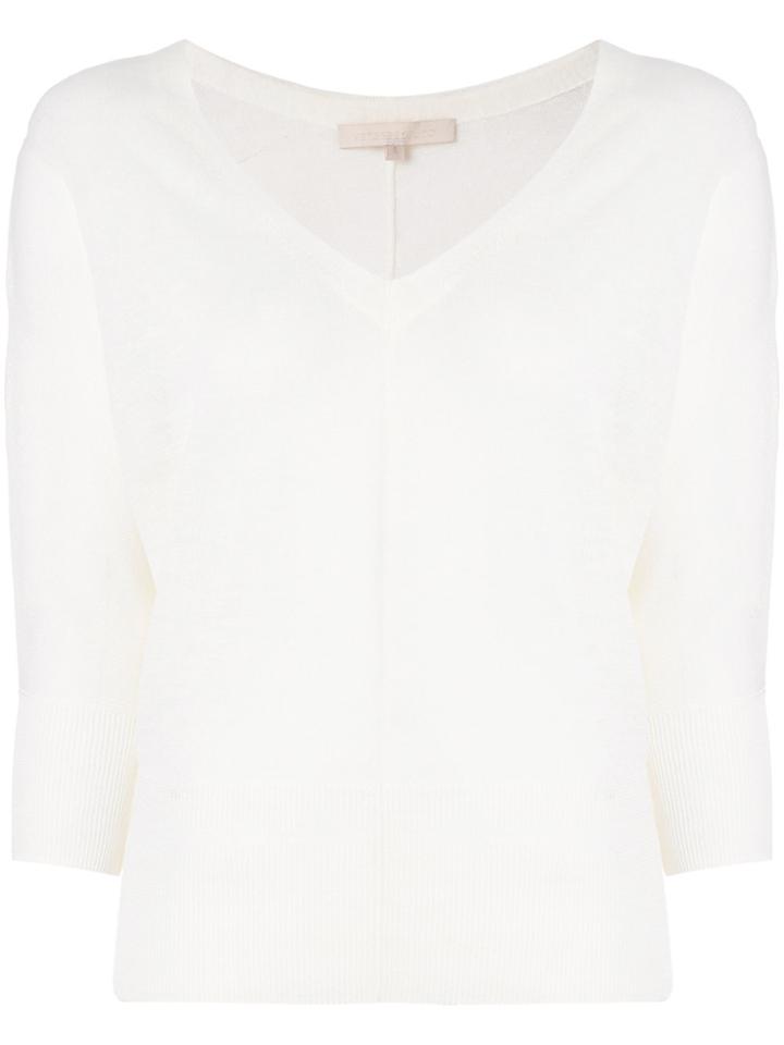 Vanessa Bruno V-neck Cropped Sweater - Nude & Neutrals