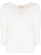Vanessa Bruno V-neck Cropped Sweater - Nude & Neutrals