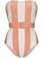 Adriana Degreas Porto Belted Bandeau Swimsuit - Pink