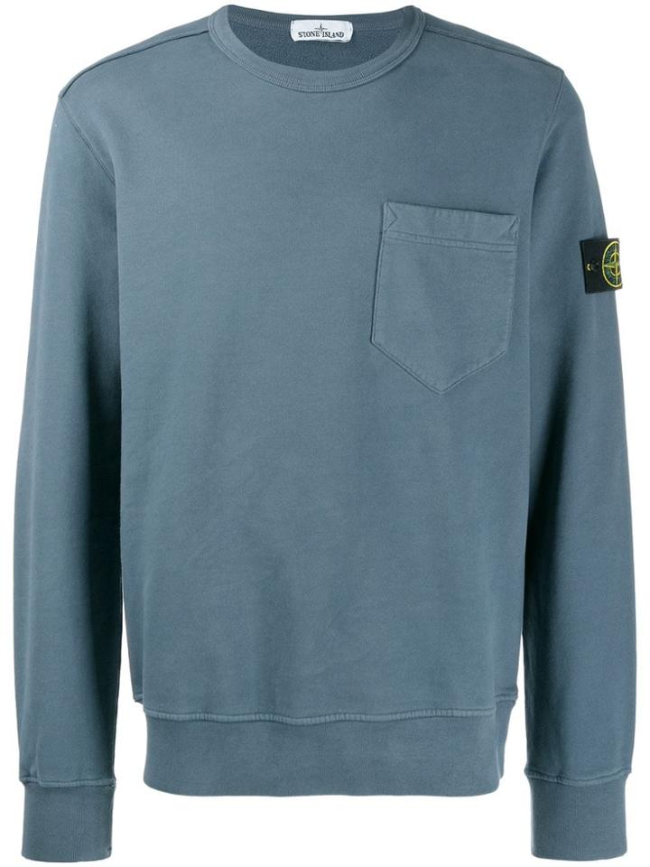 Stone Island Pocket Detail Sweatshirt - Blue