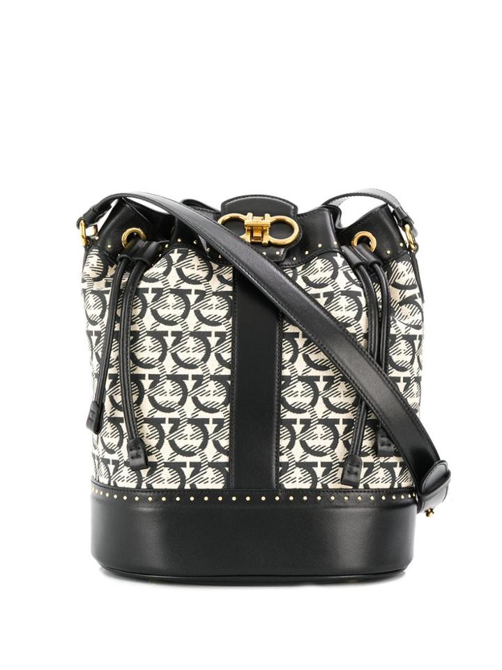 Salvatore Ferragamo Monogram Print Bag - Neutrals