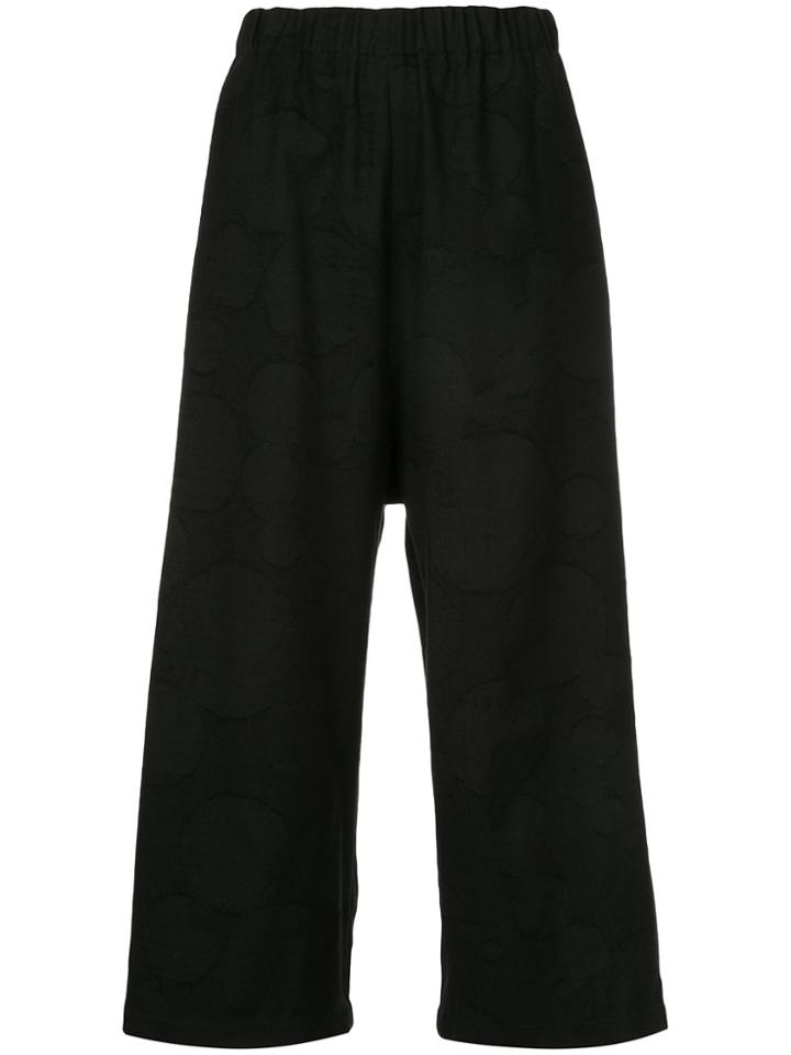 Uma Wang Wide Leg Cropped Pants - Black