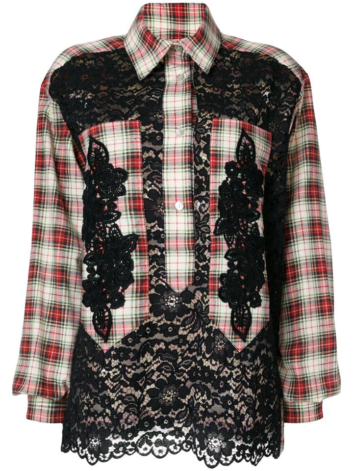 Antonio Marras Embroidered Checked Shirt