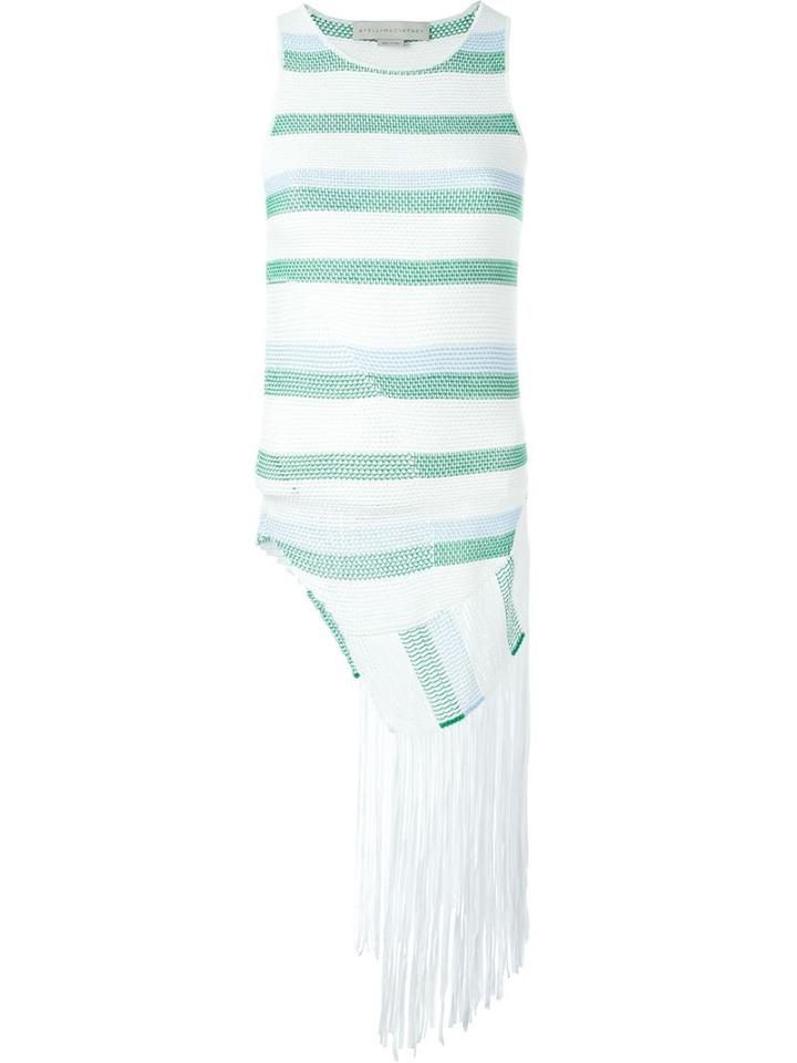 Stella Mccartney Distressed Mesh Sleeveless Jumper, Women's, Size: 40, Green, Polyamide/cotton
