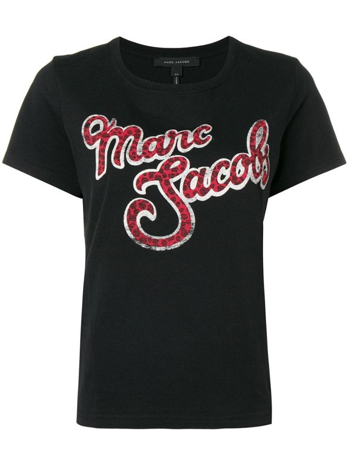 Marc Jacobs Distressed Logo T-shirt - Black