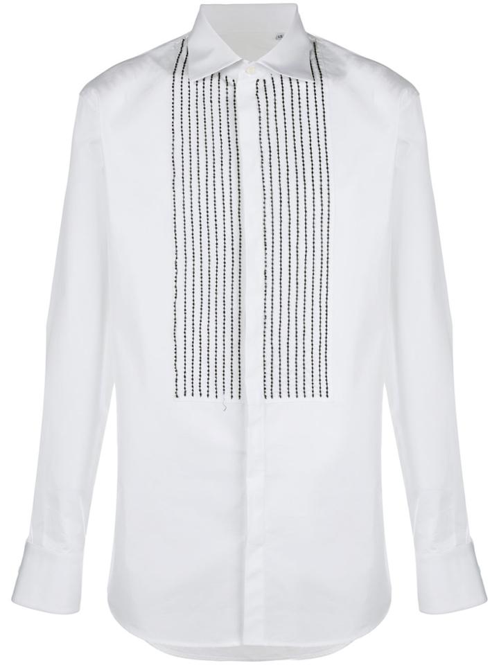 Dsquared2 Beaded Tuxedo Shirt - White