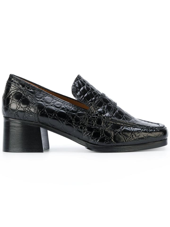 Nicole Saldaña Sage Embossed Pumps - Black