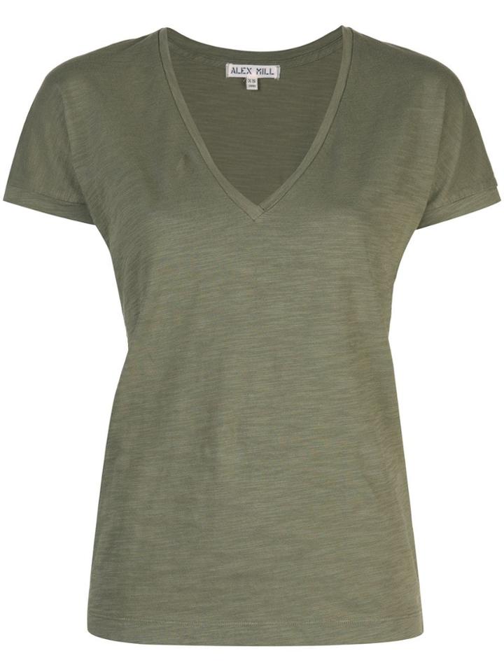 Alex Mill Slub V-neck T-shirt - Green