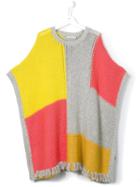 Stella Mccartney Kids Colour Block Knitted Poncho, Girl's, Size: 14 Yrs