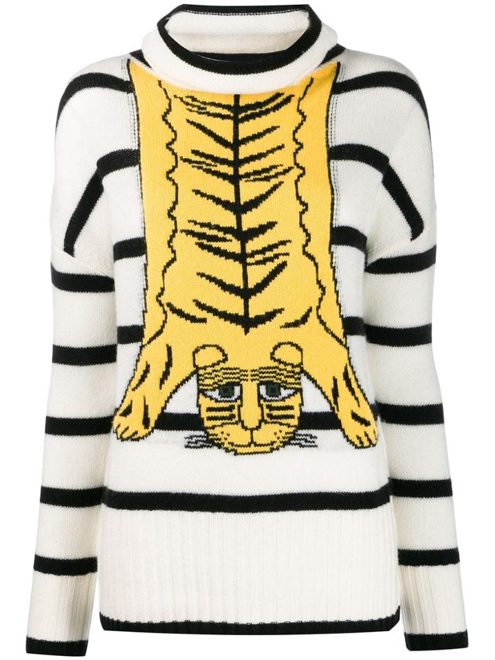 Ultràchic Tiger Jacquard Jumper - White
