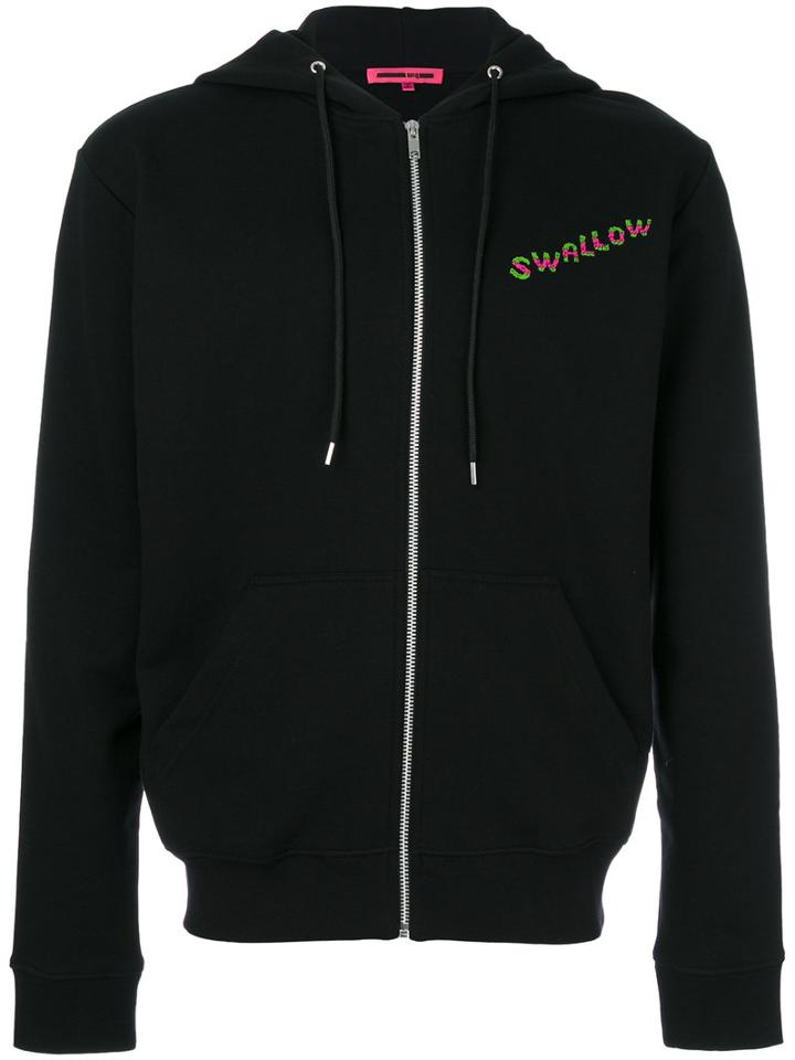 Mcq Alexander Mcqueen - Swallow Embroidered Hoodie - Men - Cotton - Xxl, Black, Cotton