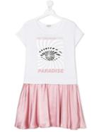 Kenzo Kids Metallic Trim Dress - Pink