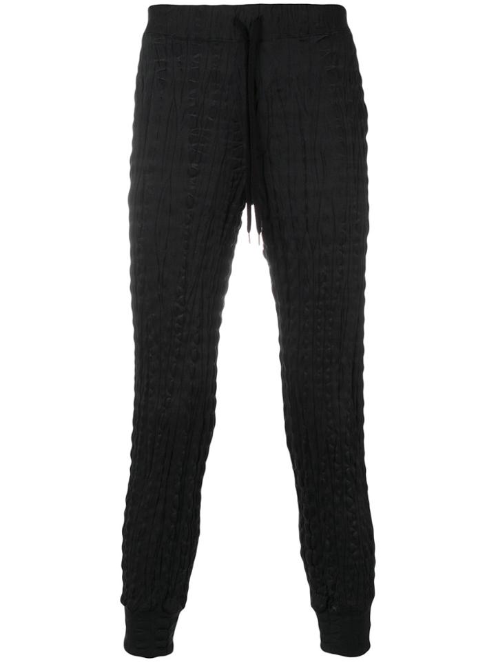 Issey Miyake Pleated Track Pants - Black