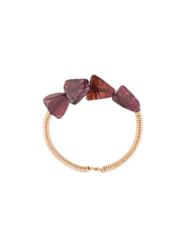 Petite Grand Garnet Ring - Gold