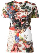 Alexander Mcqueen - Floral Skull T-shirt - Women - Cotton - 42, Cotton