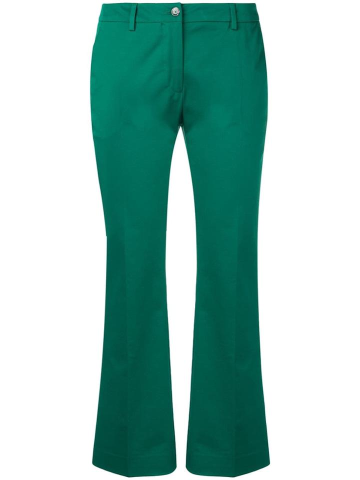 Pt01 Cropped Bootcut Trousers - Green