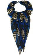 Issey Miyake Pleated Scarf, Women's, Blue, Polyester