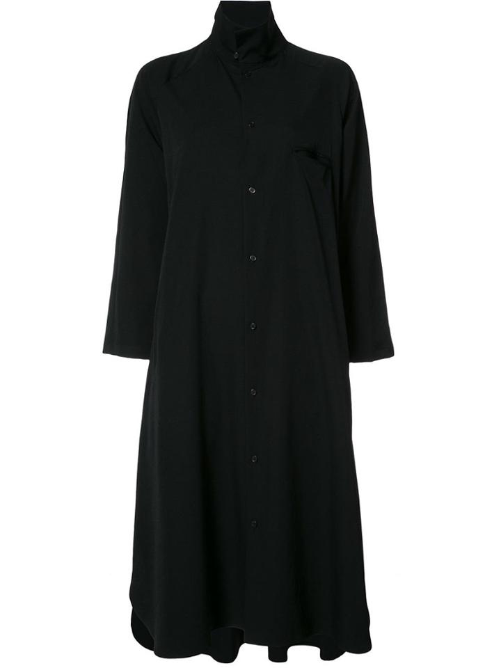 Y's Midi Shirt Dress - Black