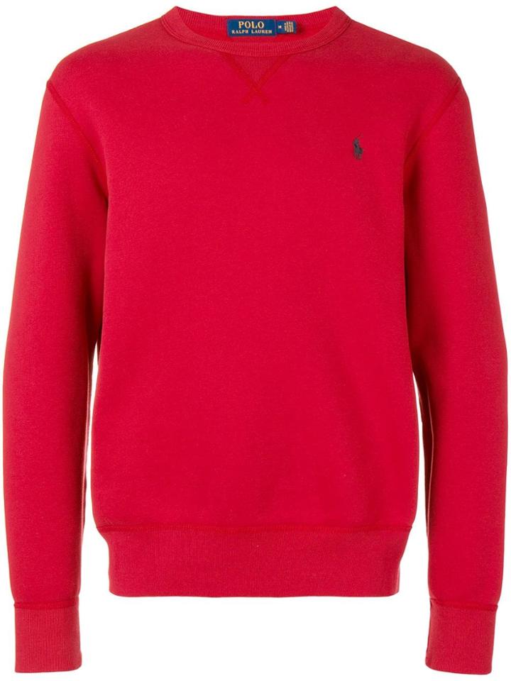 Polo Ralph Lauren Logo Jersey Sweatshirt - Red