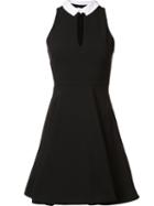 Likely Front Slit Flared Dress, Women's, Size: 8, Black, Polyester/rayon/spandex/elastane