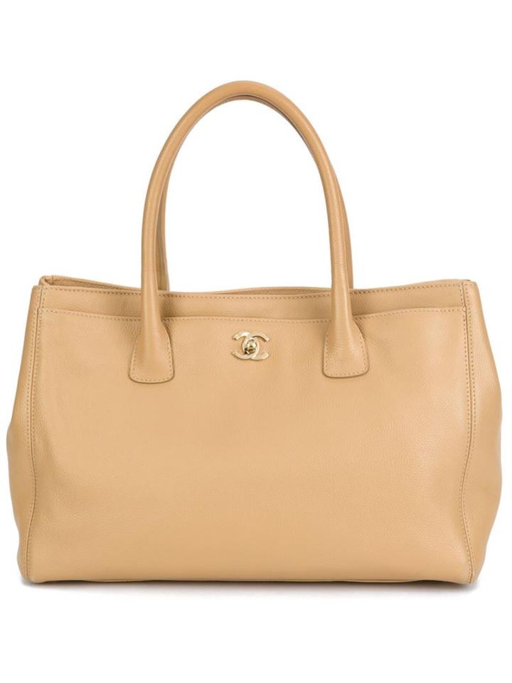 Chanel Vintage Twist Lock Tote, Women's, Nude/neutrals