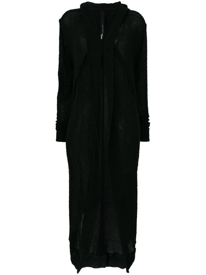 Barbara I Gongini Long Rolled-neck Cardigan - Black