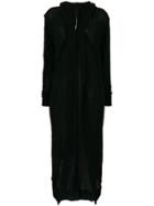 Barbara I Gongini Long Rolled-neck Cardigan - Black