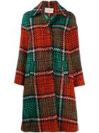 La Doublej Checked Coat - Green