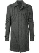 Comme Des Garçons Vintage Stitch-detail Single-breasted Coat - Grey