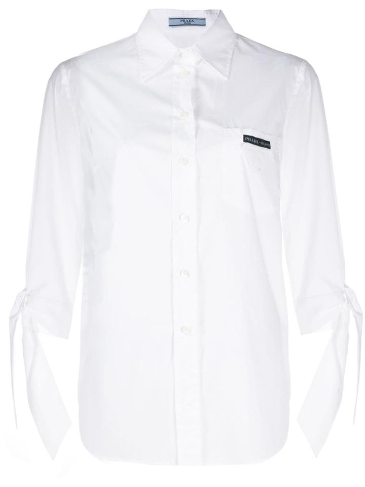 Prada Tied Cuff Tailored Shirt - White
