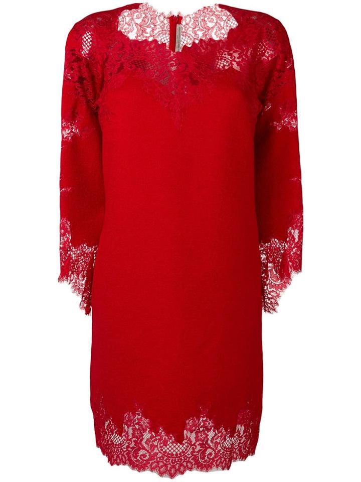 Ermanno Scervino Lace Detail Dress - Red
