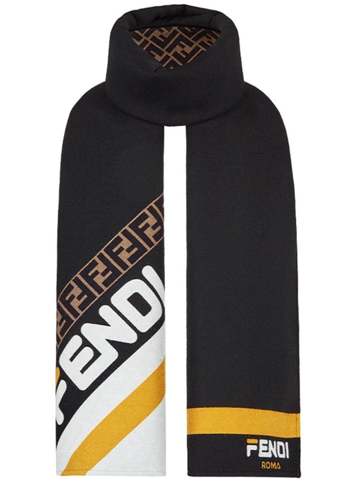 Fendi Fila Logo Scarf - Black