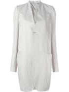 Rick Owens Long Fitted Jacket, Women's, Size: 40, Nude/neutrals, Cotton/cupro/wool