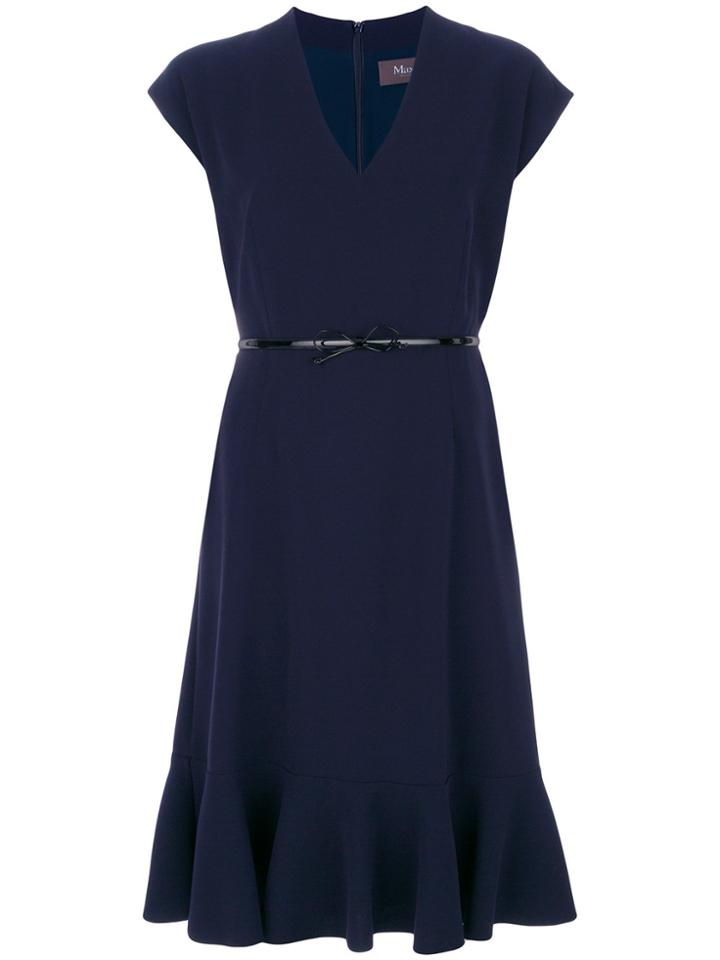 Max Mara Porta V-neck Dress - Blue