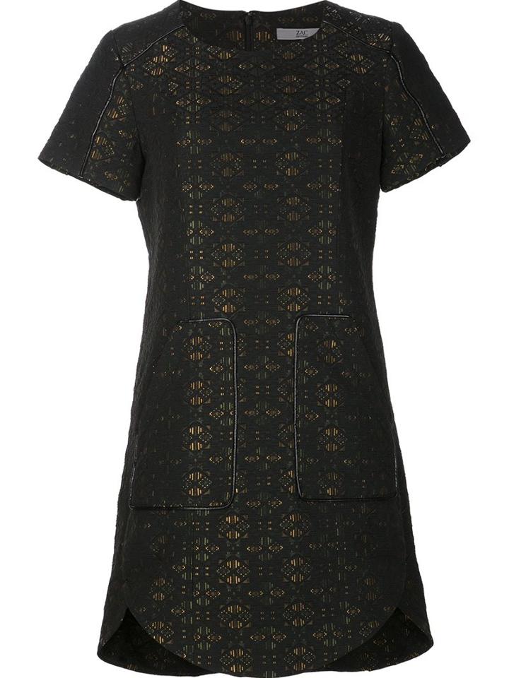 Zac Zac Posen Printed Dress, Women's, Size: 10, Black, Polyester