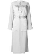 Joseph Fort Belted Shift Dress - Grey