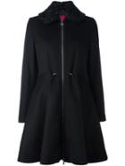 Moncler Gamme Rouge Flared Hooded Coat