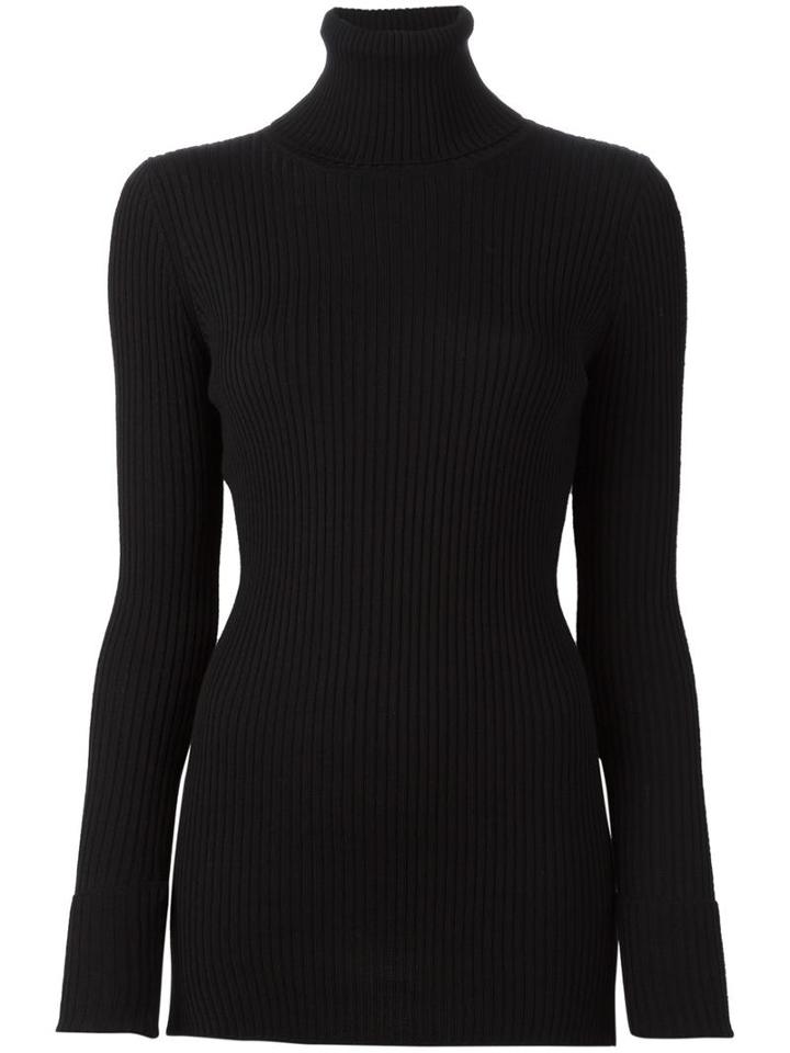 Forte Forte Turtleneck Slim-fit Pullover, Women's, Size: 2, Black, Wool